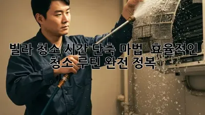 빌라 청소 시간 단축 마법! ✨ 효율적인 청소 루틴 완전 정복